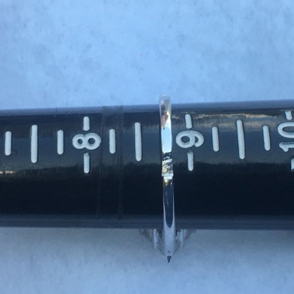 Silver Oval Solitaire With Teardrop Accents Cubic Zirconia Ring, Size 8 3/4 - Picture 11 of 11